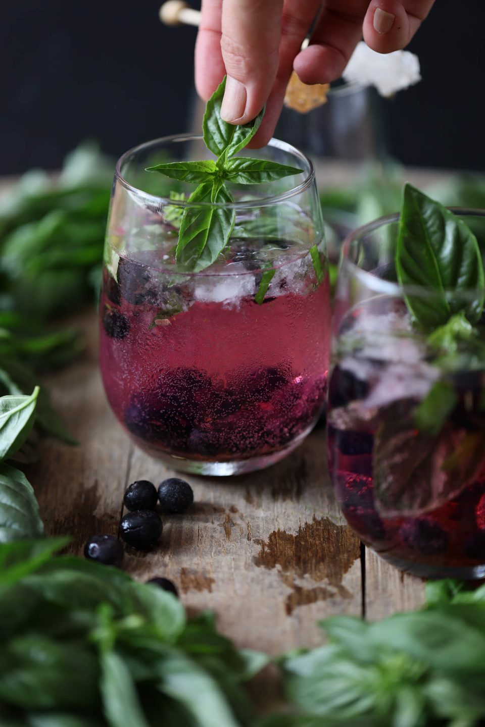 Blueberry and Basil Gin and Tonic Blueberry and Basil Gin and Tonic